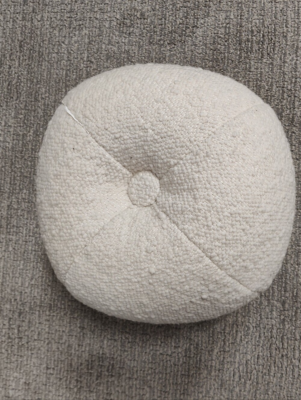 Crate & Barrel Biella Wool Cotton Blend Textured 12x12 Sphere Throw Pillow - EUC